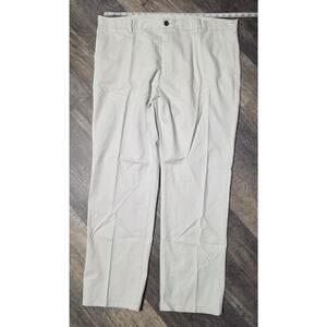Amazon Essentials Mens Pants 42x32 Khaki Beige Chino Flat Front Straight Leg